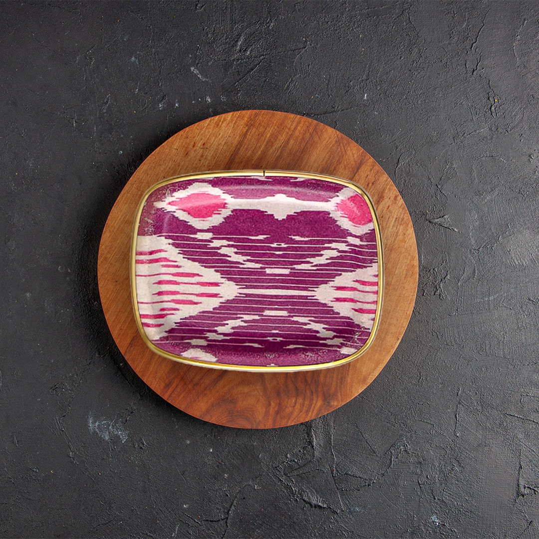 Ikat Fiber Glass Trays