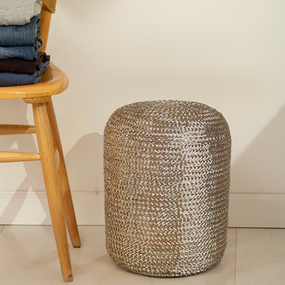 Stool Pill Woven Silver