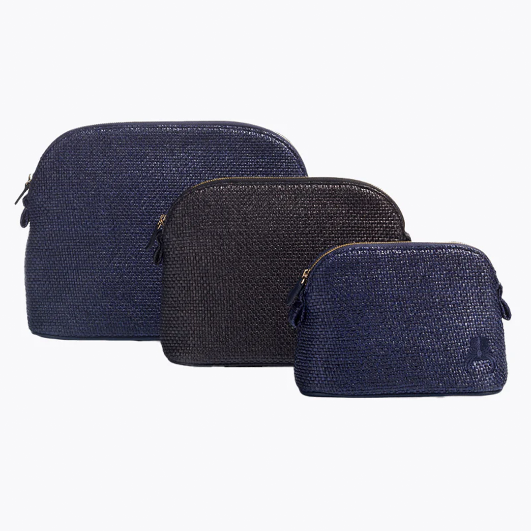 Raffia Make Up Bag Set