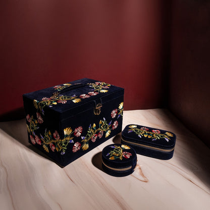 Zoe Large Jewelry Box Indigo