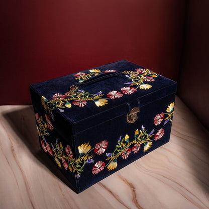 Zoe Large Jewelry Box Indigo