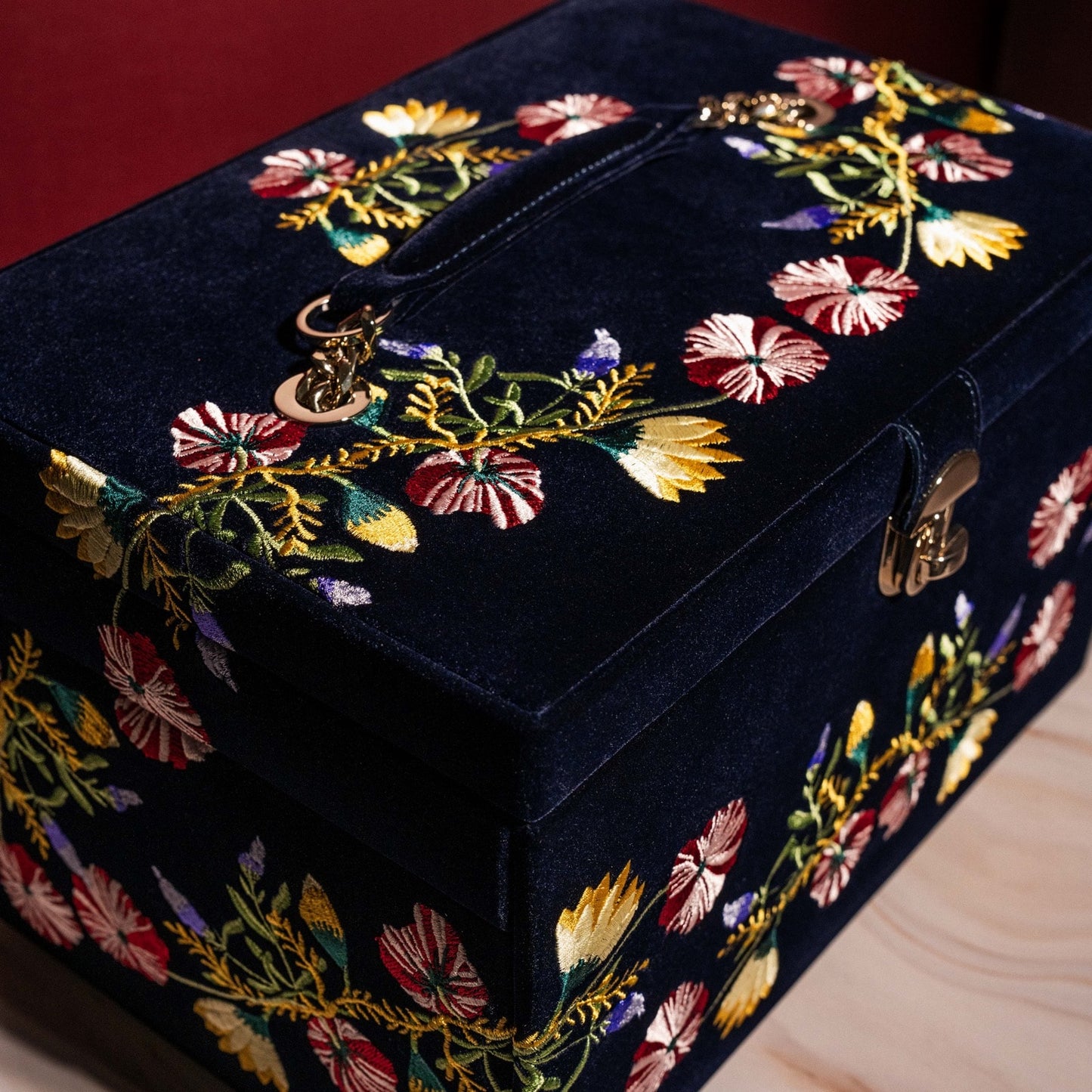 Zoe Large Jewelry Box Indigo